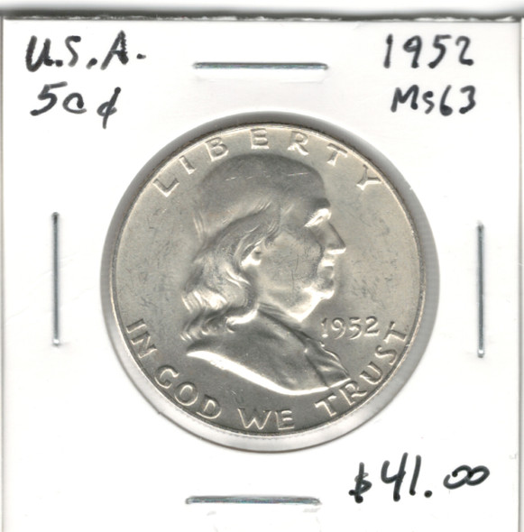 United States: 1952 50 Cent  MS63