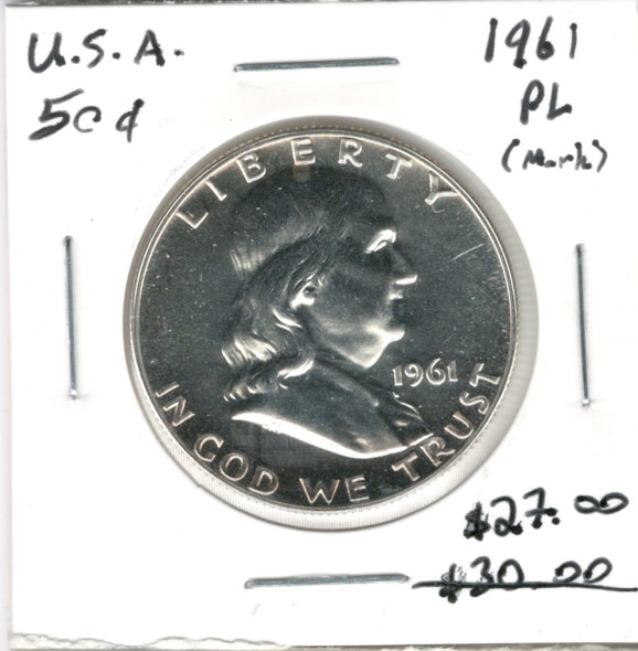United States: 1961 50 Cent Proof Like with Mark United States: 1961 50 Cent Proof Like with Mark