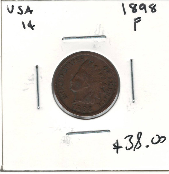United States: 1898 1 Cent F12