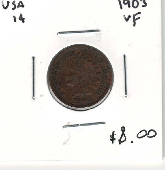 United States: 1903 1 Cent VF20