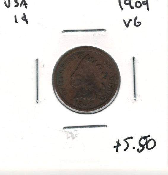 United States: 1909 1 Cent  VG8