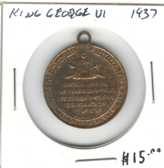 Great Britain: 1937 King George VI Medallion