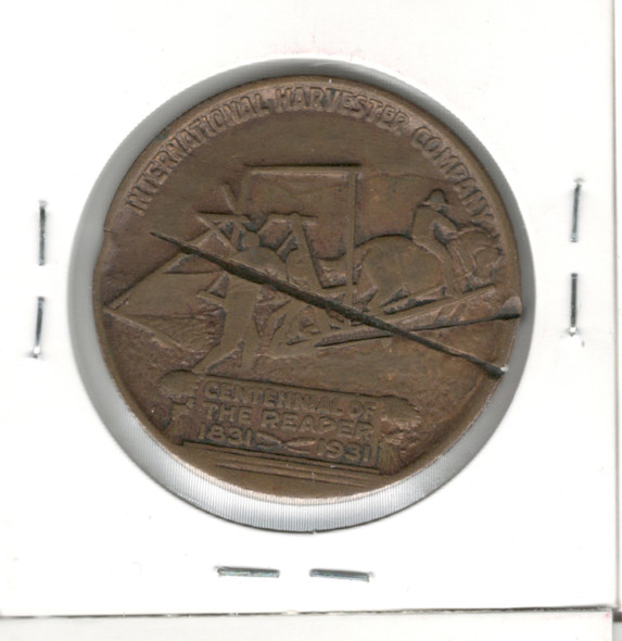United States: 1809 - 1884 Cyrvs Hall McCormick Token United States: 1809 - 1884 Cyrvs Hall McCormick Token