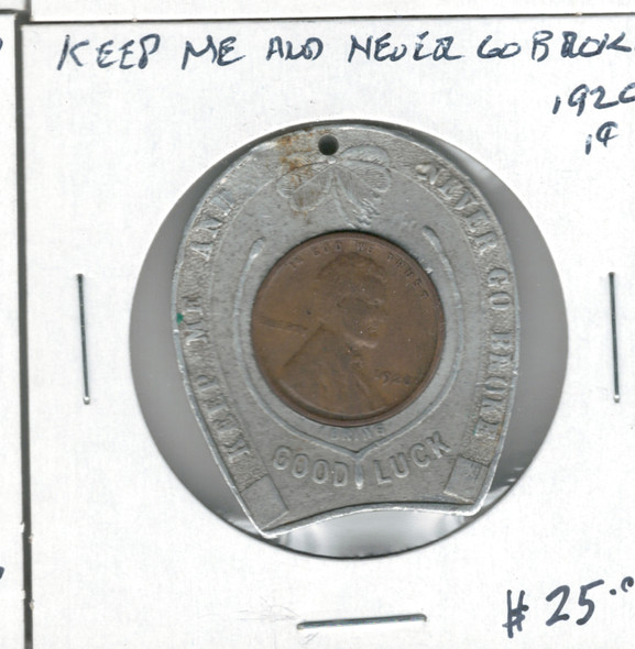 United States: 1920 Keep Me and Never Go Broke Lucky Penny