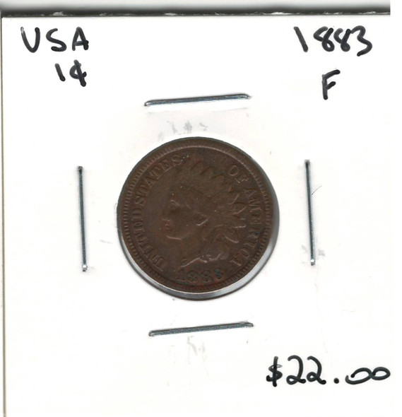 United States: 1883 1 Cent F12