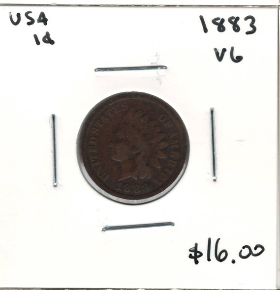 United States: 1883 1 Cent VG8