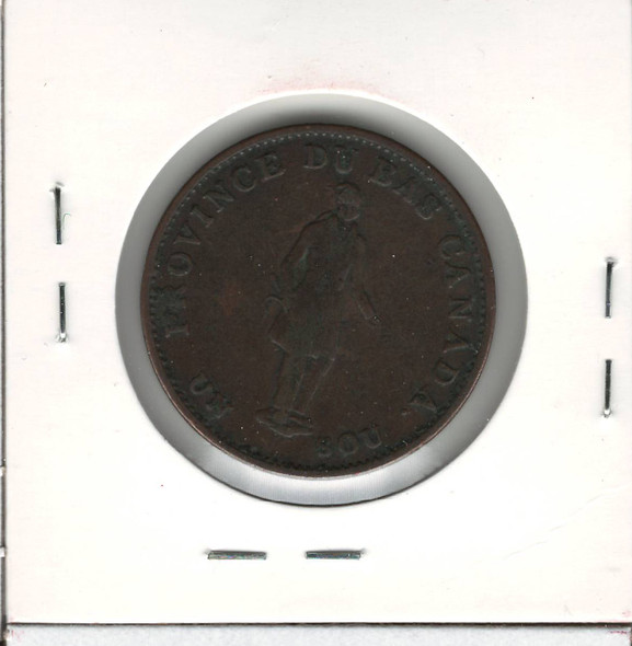 Quebec Bank: 1837 Half Penny  LC-8B1