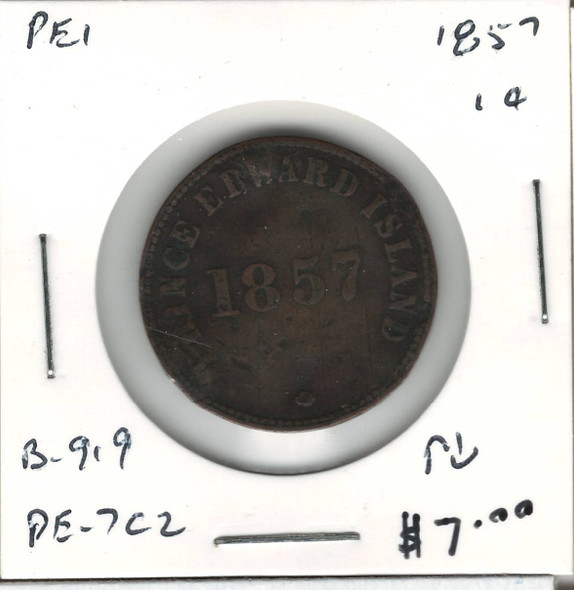 PEI: 1857 1 Cent PE-7C2