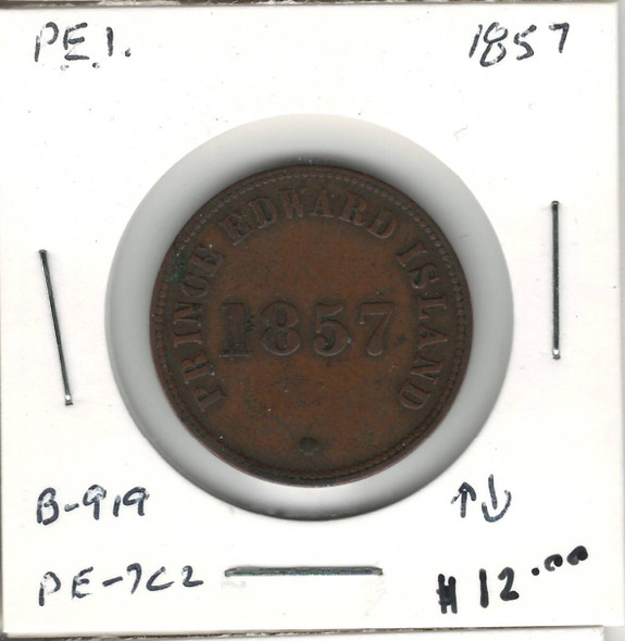 PEI: 1857 1 Cent  PE-7C2