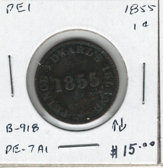 PEI: 1855 1 Cent PE-7A1