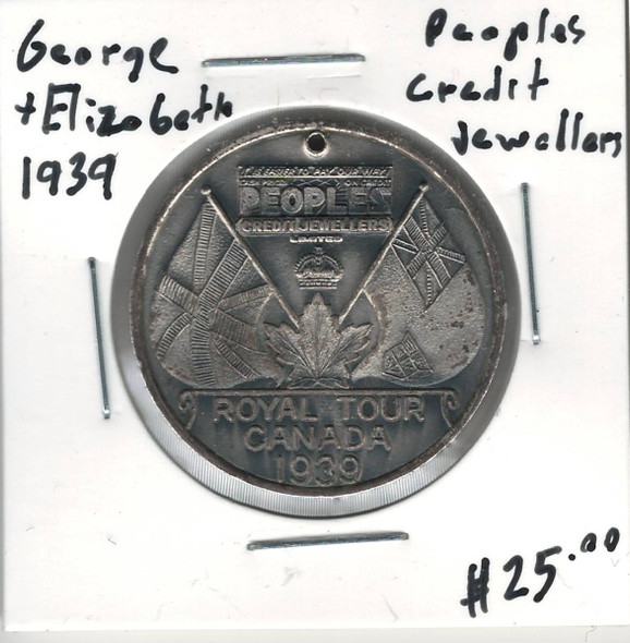 Canada: 1939 George & Elizabeth Peoples Credit Jewellery Token