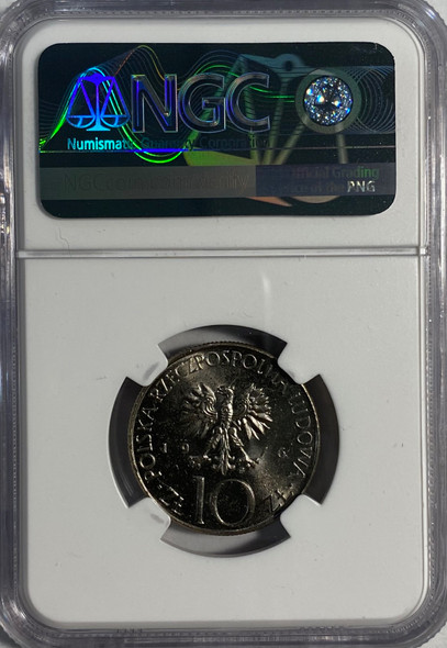 Poland: 1976MW 10 Zloty Adam Mickiewicz NGC MS64