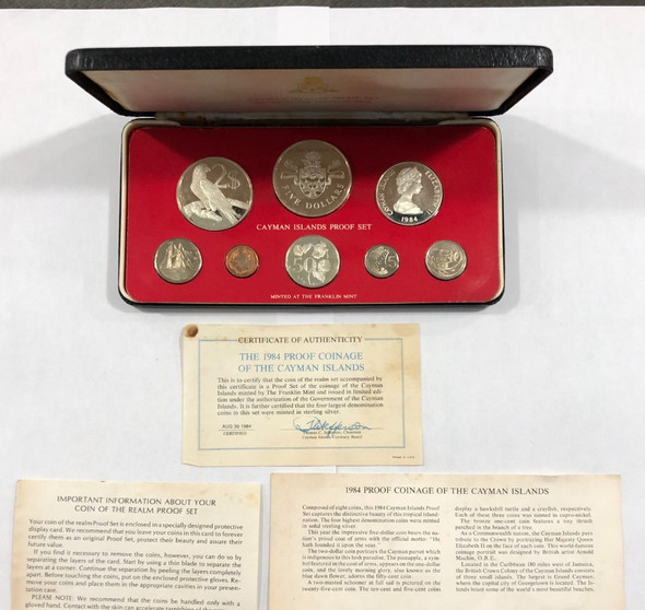 Cayman Islands: 1984 Silver Proof Coin Set - RARE - Unkown Low Mintage