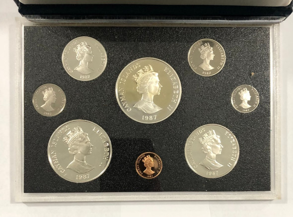 Cayman Islands: 1987 Silver Proof Coin Set - RARE - 300 Minted!