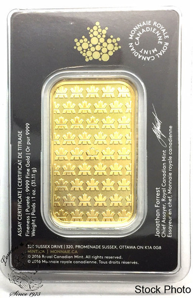 Royal Canadian Mint (RCM) 1 oz Pure Gold Bar Sealed Royal Canadian Mint (RCM) 1 oz Pure Gold Bar Sealed
