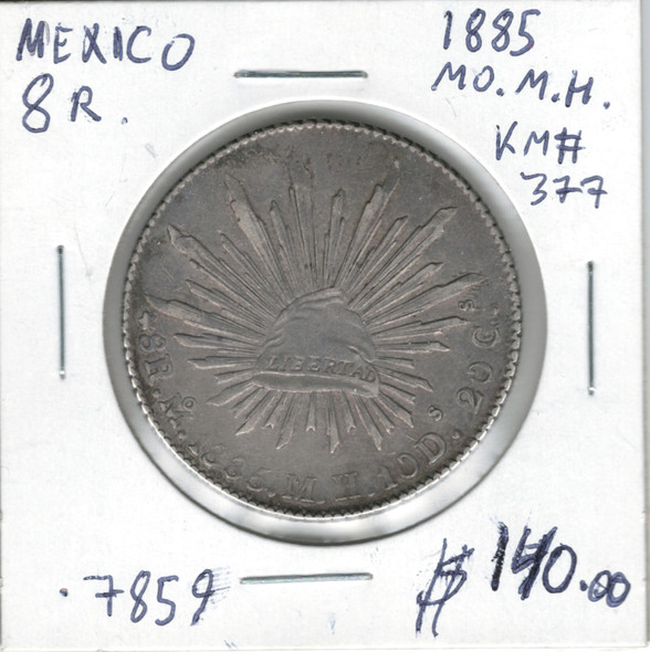 Mexico: 1885 MO.M.H. 8 Reales