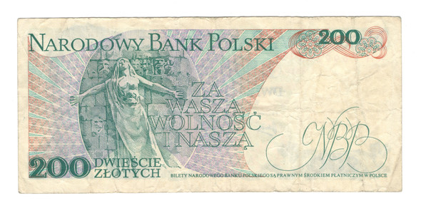 Poland: 1976 200 Zlotych Banknote AH Poland: 1976 200 Zlotych Banknote AH
