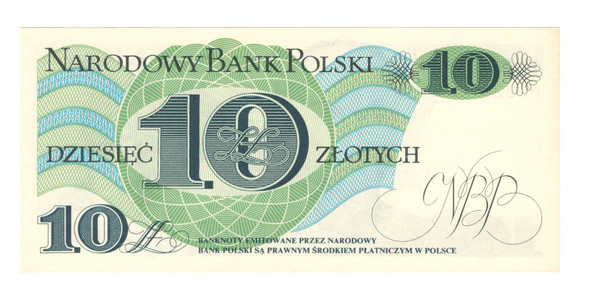 Poland: 1982 10 Zlotych Banknote M