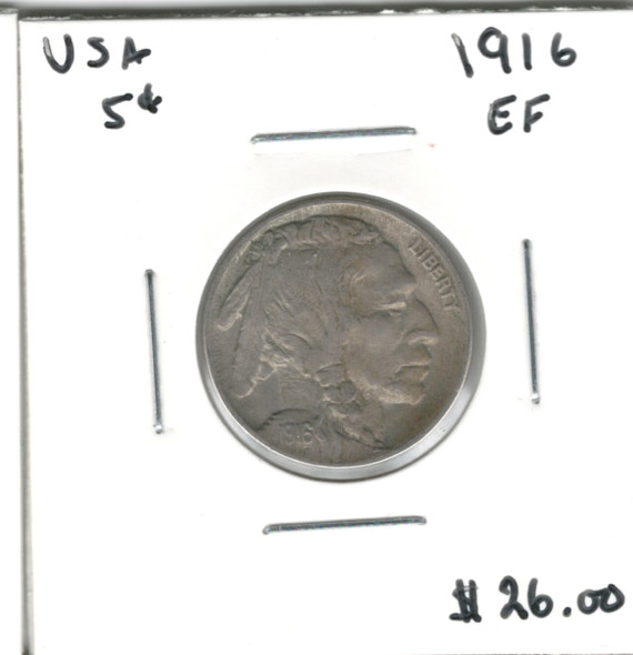 United States: 1916 5 Cent EF