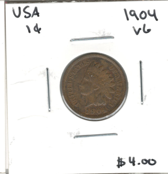 United States: 1904 1 Cent VG8