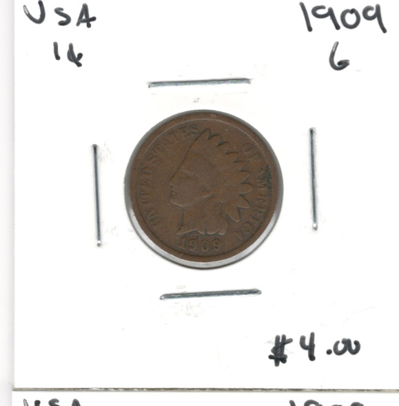United States: 1909  1 Cent  G4
