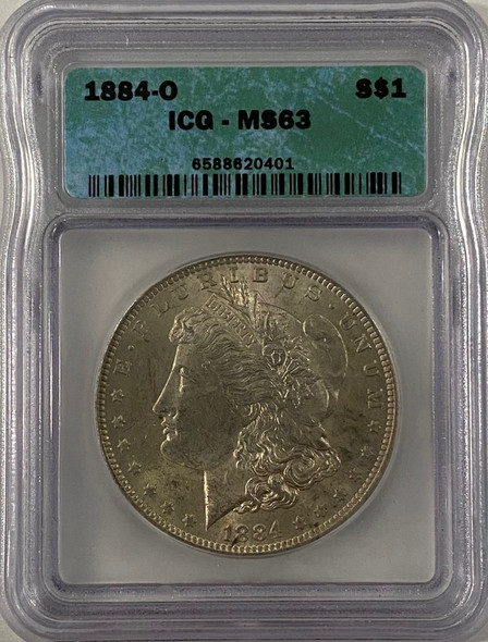 United States: 1884-o Morgan Dollar ICG MS63