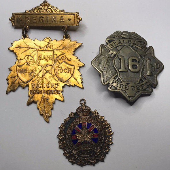 Canada / United States: Lot of Medals (Regina, St. Albans Fire Department, Canadian Legion)