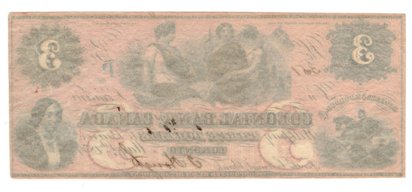 Canada: 1859 $3 Colonial Bank of Canada Banknote