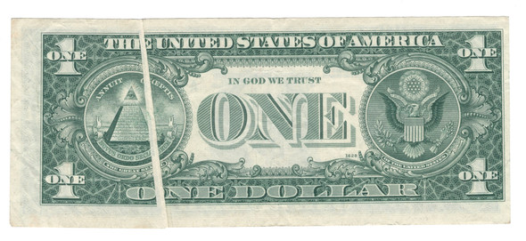 United States: 1969 $1 Banknote Gutter Fold Error