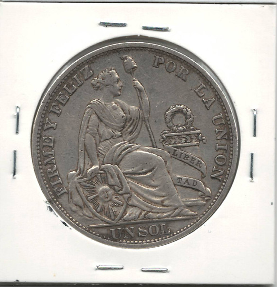 Peru: 1894 Sol Silver Coin