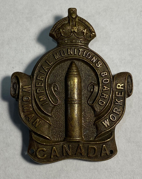 Canada: Imperial Munitions Board Women Worked Six Month Service Pin **Broken**