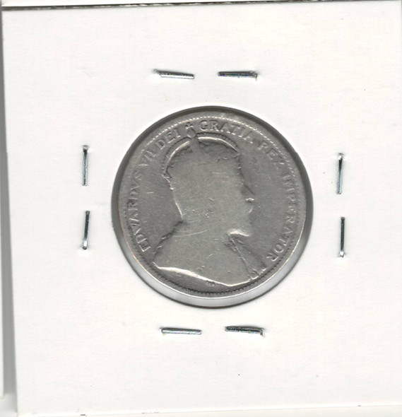Canada: 1908 25 Cent G4 with Scratch Canada: 1908 25 Cent G4 with Scratch