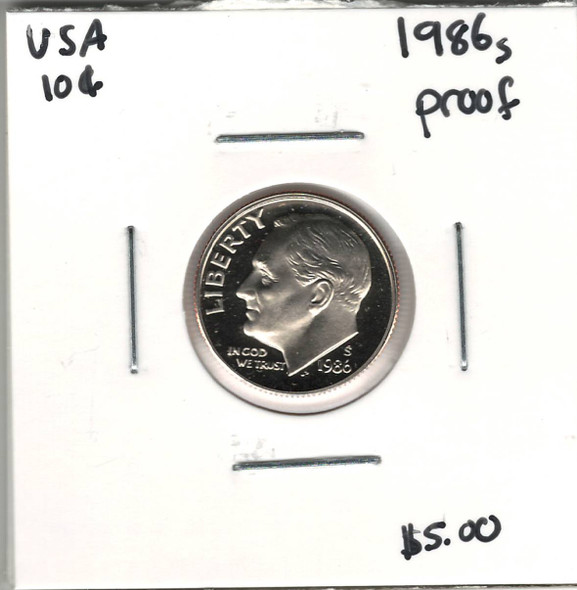 United States: 1986S 10 Cent Proof