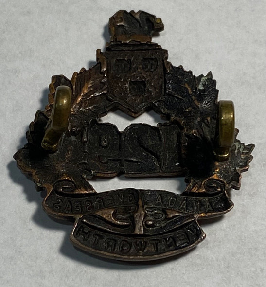 Canada: WWI 129Th Infantry Battalion Wentworth Collar Badge