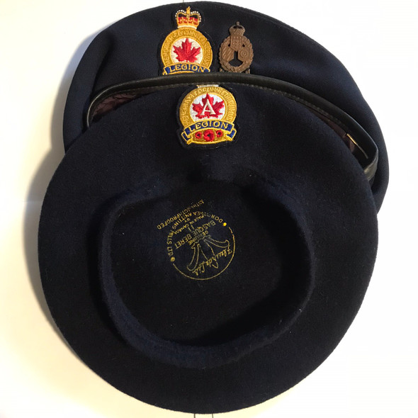Canada: Pair of Royal Canadian Legion Hats / Berets (One With WWII R.C.E.M.E. Cap Badge)