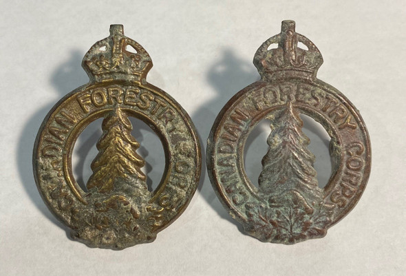 Canada: Two Canadian Forestry Corps Cap Badges Canada: Two Canadian Forestry Corps Cap Badges