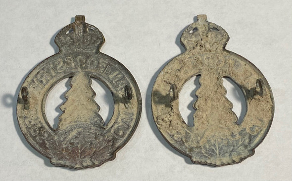 Canada: Two Canadian Forestry Corps Cap Badges