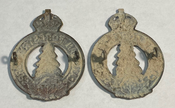 Canada: Two Canadian Forestry Corps Cap Badges Canada: Two Canadian Forestry Corps Cap Badges