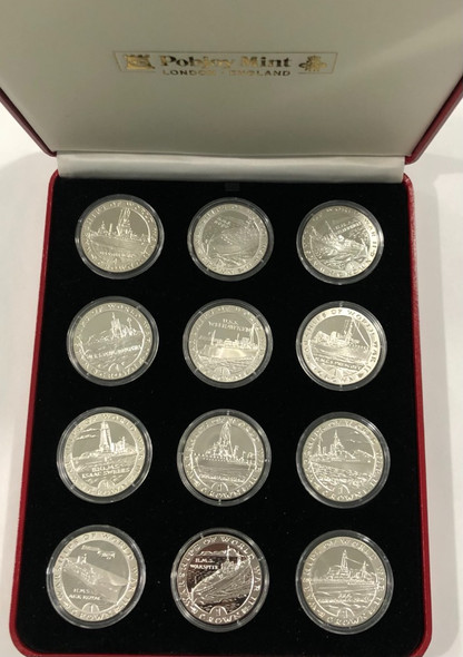 Gibraltar: 1993 Warships of World War II 12 Sterling Silver Coin Set
