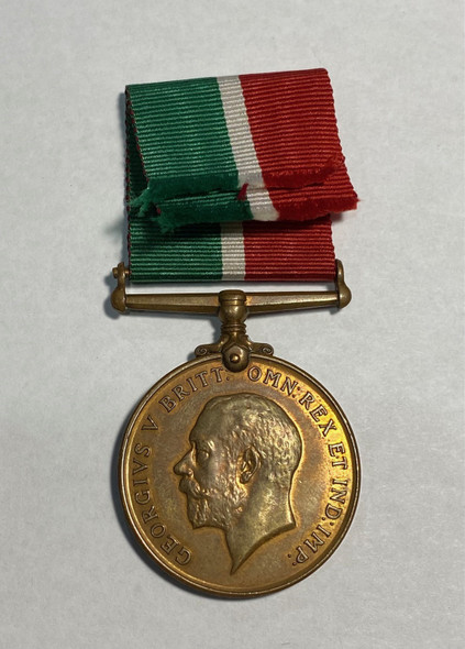 Great Britain: 1914-18 Merchantile Marine War Service Medal to David H. F. Crosier