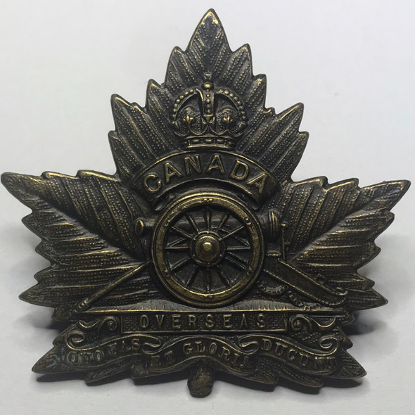 Royal Canadian Artillery Cap Badge, WWI Era Overseas Battalion