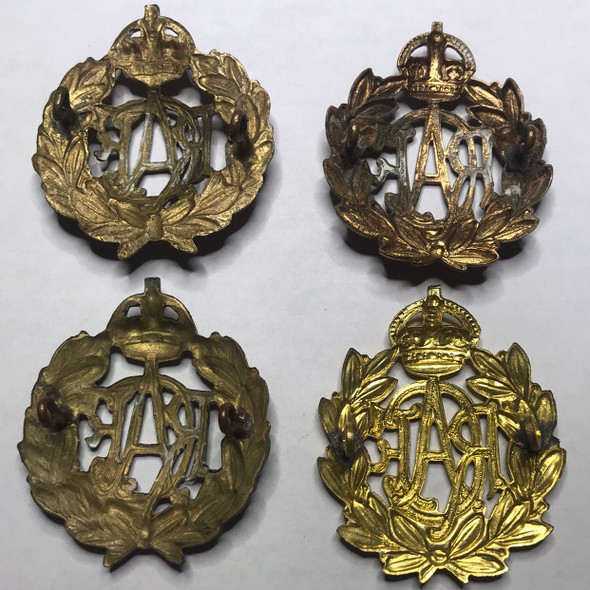 Royal Canadian Air Force Group of 4 WWII Cap Badges
