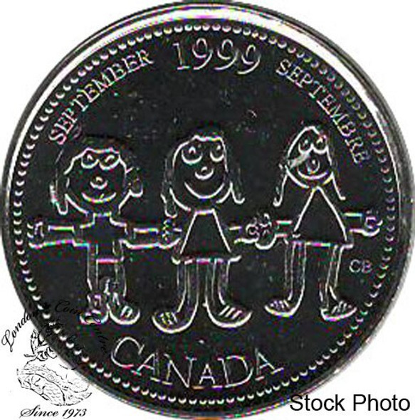 Canada: 1999 September 25 Cent Original Roll (40 Coins)