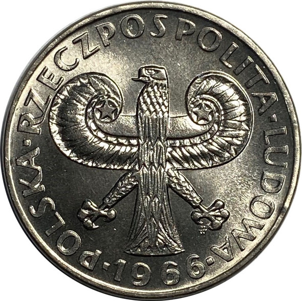 Poland: 1966 Nickel 10 Zloty Proba - Low Mintage Pattern!