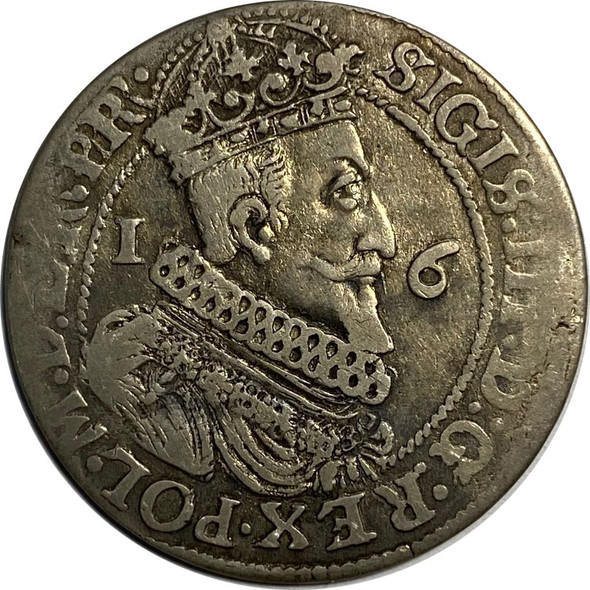 Poland: 1624/3 Danzig 18 Groszy (Ort), Zygmunt III Waza Poland: 1624/3 Danzig 18 Groszy (Ort), Zygmunt III Waza