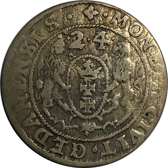 Poland: 1624/3 Danzig 18 Groszy (Ort), Zygmunt III Waza Poland: 1624/3 Danzig 18 Groszy (Ort), Zygmunt III Waza