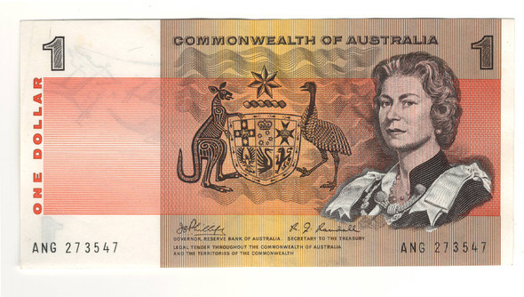 Australia:  1969 One Dollar  Banknote