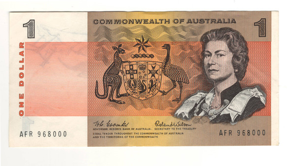 Australia: 1966 One Dollar Banknote