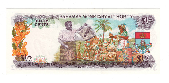 Bahamas: 1968 1/2 Dollar Banknote