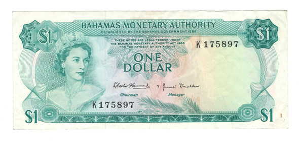 Bahamas: 1968     $1   Banknote